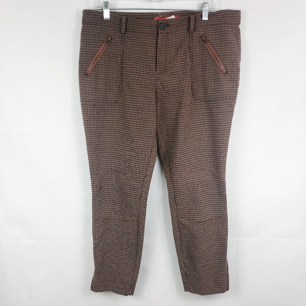 Anthropologie Cartonnier | Brown Zipper Ankle Pant